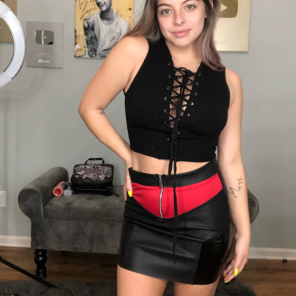 Black and red skirt